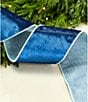 Southern Living Meet Me Under The Mistletoe Collection Solid 4#double; Reversible Decorative Ribbon - Image 1