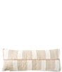 Southern Living Mercer Woven Striped Embroidered Breakfast Pillow, Color:Natural/Ivory - Image 1