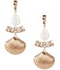 Southern Living metal Pearl Shell Drop Earrings,New Products : American Fashion Style Bags On Sale