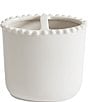Southern Living Micro Bead Toothbrush Holder, Color:White - Image 1