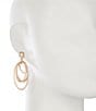 Southern Living Multi Graduating Textured Orbital Drop Earrings, Color:Gold - Image 2