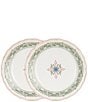 Southern Living Norah Collection White Accent Plates, Set of 2, Color:Multi - Image 1