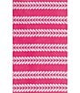 Color:Pink - Image 1 - Outdoor Living Collection Fishtail Stripe Beach Towel