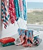 Color:Pink - Image 3 - Outdoor Living Collection Fishtail Stripe Beach Towel