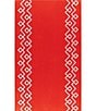 Color:Coral - Image 1 - Outdoor Living Collection Geo Chevron Border Jacquard Beach Towel