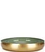 Color:Green - Image 1 - Outdoor Living Collection Large Enameled Metal Round Decorative Tray