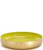Color:Citron - Image 1 - Outdoor Living Collection Medium Enameled Metal Round Decorative Tray