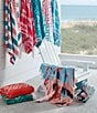 Color:Coral/Green - Image 4 - Outdoor Living Collection Monstera Printed Beach Towel