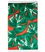 Color:Coral/Green - Image 1 - Outdoor Living Collection Monstera Printed Beach Towel
