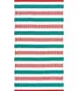 Color:Blue/Coral - Image 1 - Outdoor Living Collection Multicolored Stripe Jacquard Beach Towel