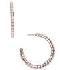 Color:Pearl - Image 1 - Pearl Hoop Earrings