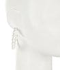 Color:Pearl White - Image 2 - Pearl Hoop Earrings
