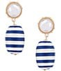 Southern Living Pearl Thread Wrap Ball Post Drop Earrings - Image 1