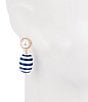 Southern Living Pearl Thread Wrap Ball Post Drop Earrings - Image 2