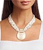 Southern Living Pearl Torsade Pendant Statement Necklace - Image 1