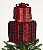 Southern Living Plaid Tidings Collection Stacked Present Tree Topper - Image 1