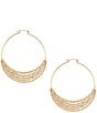 Southern Living Resort Thread Brass Hoop Earrings - Image 1