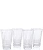 Color:White - Image 1 - Ribbed Clear Highball, Set of 4