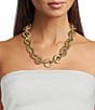 Southern Living Round Link Statement Collar Necklace - Image 2