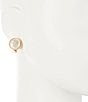 Color:Gold/Pearl - Image 2 - Round Metal Pearl Clip Stud Earrings