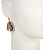Southern Living Round Metal Stud Multi Shell Double Teardrop Drop Earrings - Image 2