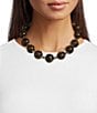 Southern Living Round Statement Beaded Collar Necklace - Image 2