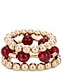 Southern Living Round Statement Beaded Stretch Bracelet Set - Image 2