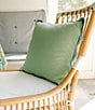 Southern Living Scalloped Contrast Trimmed Decorative Square Pillow, Color:Multi - Image 3