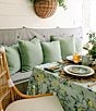 Southern Living Scalloped Contrast Trimmed Decorative Square Pillow, Color:Multi - Image 4