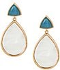 Southern Living Semi Precious Post with Teardrop Drop Earrings - Image 1
