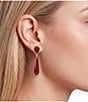Southern Living Semi Precious Stone Double Drop Earrings - Image 2