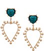 Southern Living Semi Precious Stone Heart Drop Earrings - Image 1