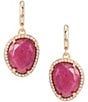 Southern Living Semi-Precious Stone Hoop Earrings - Image 1