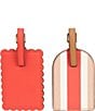 Southern Living Set of 2 Assorted Luggage Travel Tags, Color:Coral - Image 1