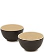 Color:Black - Image 1 - Simplicity Speckled Cereal Bowls, Set of 2