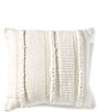 Southern Living Simplicity Collection Braided Square Pillow, Color:White - Image 1