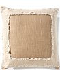 Southern Living Simplicity Collection Knife Edge Textured Square Pillow, Color:Cream/Natural - Image 1