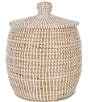 Southern Living Simplicity Collection Reece Lidded Wastebasket, Color:Natural - Image 1
