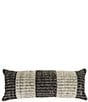 Southern Living Simplicity Collection Striped Woven Wool Bolster Decorative Pillow - Image 1
