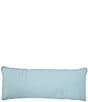 Color:Blue - Image 1 - Simplicity Duo Cotton & Linen Fringed Reversible Pillow
