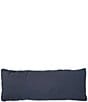 Color:Blue - Image 2 - Simplicity Duo Cotton & Linen Fringed Reversible Pillow