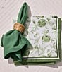 Southern Living Solid Scallop with Napkins, Set of 4, Color:Green - Image 2