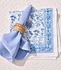 Southern Living Solid Scallop with Napkins, Set of 4, Color:Blue - Image 2