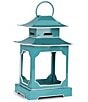 Southern Living Spring Collection Small Pagoda Lantern, Color:Teal - Image 1