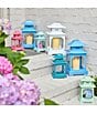 Southern Living Spring Collection Small Pagoda Lantern, Color:Light Blue - Image 2