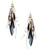 Southern Living Statement Feather Drop Tassel Earrings - Image 1