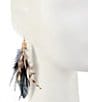 Southern Living Statement Feather Drop Tassel Earrings - Image 2