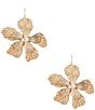 Southern Living Statement Flower Drop Earrings, Color:Pearl/Gold - Image 1