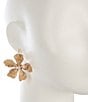 Southern Living Statement Flower Drop Earrings, Color:Pearl/Gold - Image 2