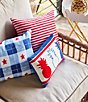 Color:Multi - Image 4 - Summer Shop Collection Embroidered Americana Pineapple Print Hoop Indoor/Outdoor Throw Pillow